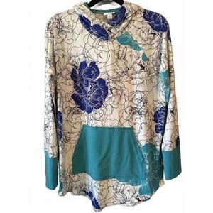 Lularoe Medium Floral Hoodie with Kangaroo Pocket